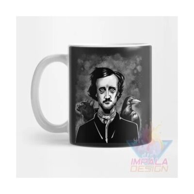 Taza Edgar Allan Poe Escritor Poeta Terror Cerámica Mod01