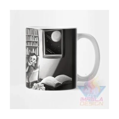 Taza Edgar Allan Poe Escritor Poeta Terror Cerámica Mod02