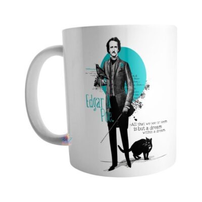 Taza Edgar Allan Poe Escritor Poeta Terror Cerámica Mod08
