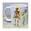 Taza Cerámica Esqueleto Cuerpo Humano Calavera Huesos