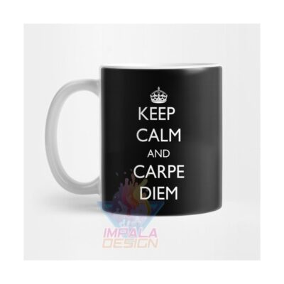 Taza Carpe Diem Vive El Día Keep Calm Cerámica Mod2