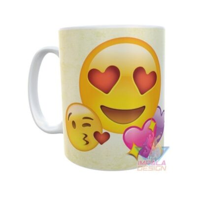 Taza Emoticón Emoji Amor Para Siempre Café Cerámica