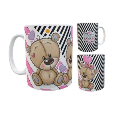 Taza Osos Ositos Amor Frase Vida Corazón Cerámica