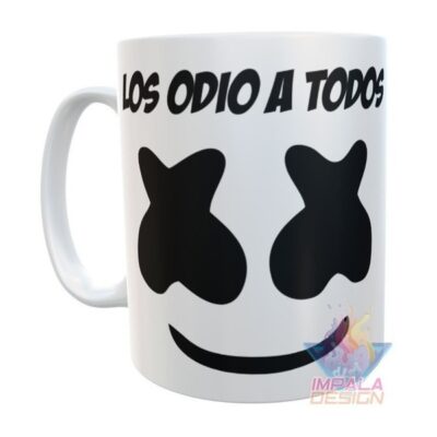 Taza Marshmello Los Odio A Todos En Serio Cerámica
