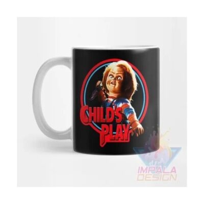 Taza Chucky Terror Cuchillo Muñeco Cerámica Childs Mod 01