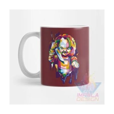 Taza Chucky Terror Cuchillo Muñeco Cerámica Childs Mod 05