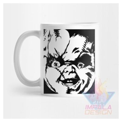 Taza Chucky Terror Cuchillo Muñeco Cerámica Childs Mod 06