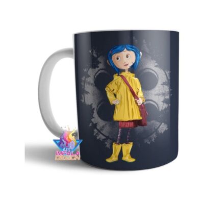 Taza De Cerámica Película Coraline Y La Puerta Secreta Botón