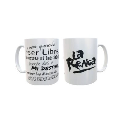 Taza La Renga Frase Canción Logo Cerámica Mod 01
