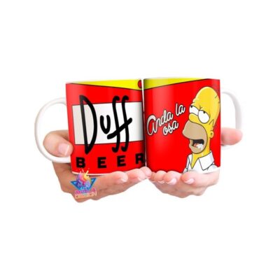 Homero Simpson Duff Taza Cerámica Anda La Osa Cerveza Beer