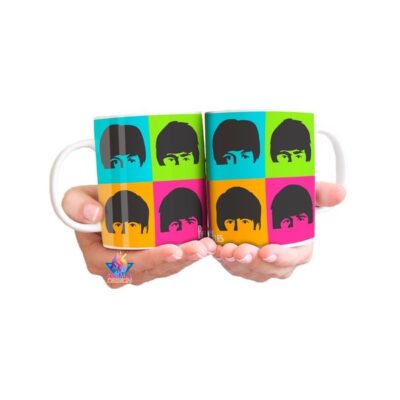 Taza Cerámica The Beatles Pop Art John Lennon Paul Mccartney