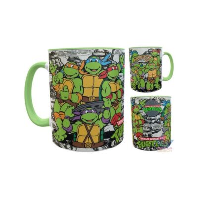 Taza Cerámica Tortugas Ninja Mutantes Mod01 Verde