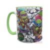 Taza Cerámica Tortugas Ninja Mutantes Mod02 Verde