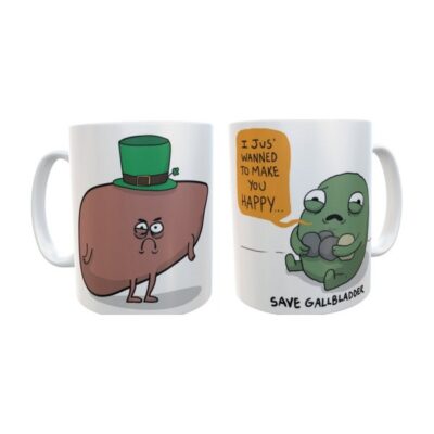 Taza The Awkward Yeti Heart And Brain Gallbladder Comics