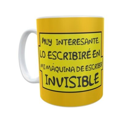 Taza Cerámica Simpsons Jefe Gorgory Maquina De Escribir Invisible