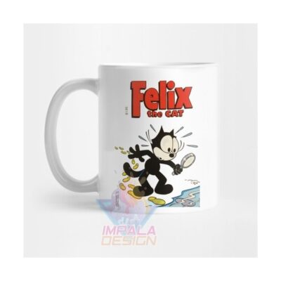 Taza Gato Felix Cat Gatito Gatitos Detective Cerámica