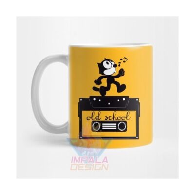 Taza Gato Felix Cat Gatito Gatitos Old School Cerámica