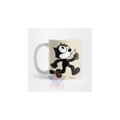 Taza Gato Felix Cat Gatito Gatitos Silbando Cerámica