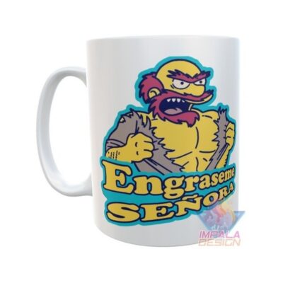 Taza Simpson Engráseme Señora Willy Willie Cerámica