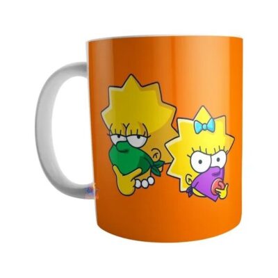 Taza De Cerámica Lisa Simpson Feminista Pañuelo Naranja