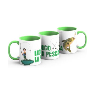 Taza Loco Por La Pesca Trucha Calidad Premium Importada