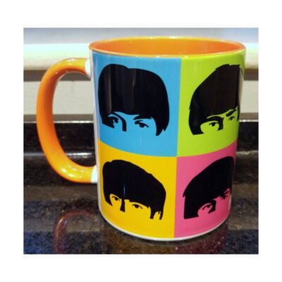 The Beatles Pop Art Taza Interior Naranja