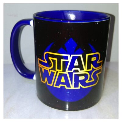 Taza Star Wars Halcón Milenario Nave Interior Y Asa Azul