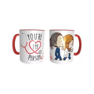 Taza Greys Anatomy Roja You Are My Person Meredith Grey