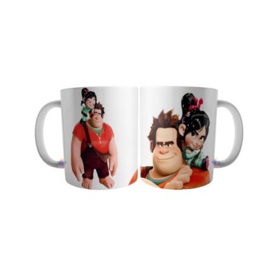 Taza Cerámica Ralph El Demoledor Y Vanellope Princesa