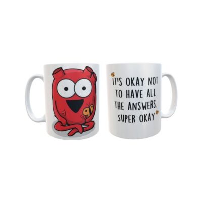 Taza The Awkward Yeti Comic Heart And Brain Corazón