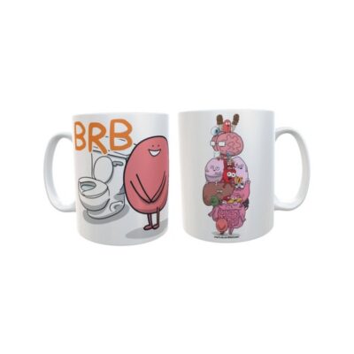 Taza The Awkward Yeti Heart And Brain Bladder Comics
