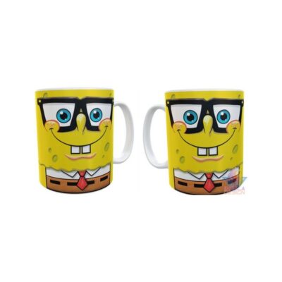 Taza Bob Esponja Cara Corbata Lentes Cerámica