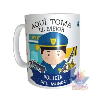 Taza Policía Cerámica Profesiones Abogada Maestra Doctor