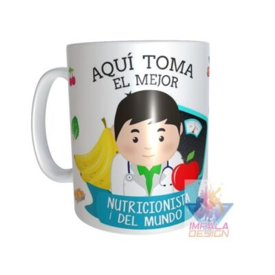 Taza Nutricionista Cerámica Profesiones Abogada Maestra