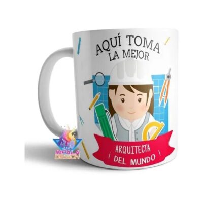 Taza Arquitecta Cerámica Profesiones Abogada Maestra Doctor
