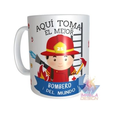 Taza Bombero Cerámica Profesiones Abogada Maestra Doctor