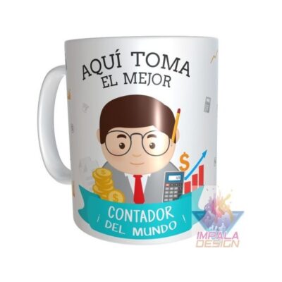 Taza Contador Cerámica Profesiones Abogada Maestra Doctor