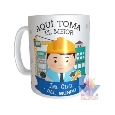 Taza Ingeniero Civil Cerámica Profesiones Abogada Maestra