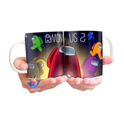 Taza Among Us Gamer Videojuego Cerámica Tripulante Impostor Mod 01