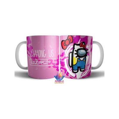Taza Among Us Gamer Videojuego Cerámica Tripulante Impostor Mod 02
