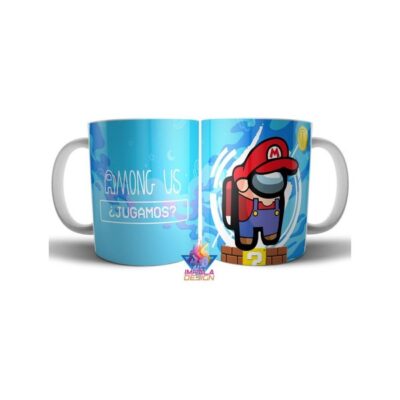 Taza Among Us Gamer Videojuego Cerámica Tripulante Impostor Mod 04