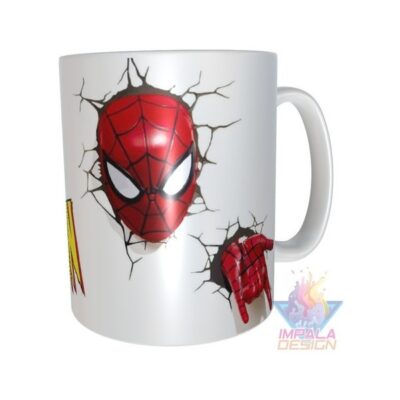 Taza Spiderman Comic Logo Cerámica