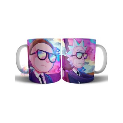 Taza Rick Y Morty Lentes Traje Negro Cerámica Varios Modelos