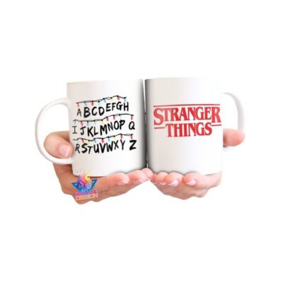 Taza De Cerámica Stranger Things Luces Run Serie Netflix