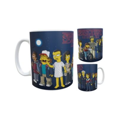 Taza Cerámica Stranger Things Simpsons