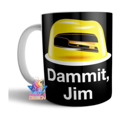 Taza The Office Dammit Jim Halpert Dwight Schrute