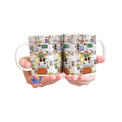 Taza Cerámica Friends Serie Pattern Central Perk