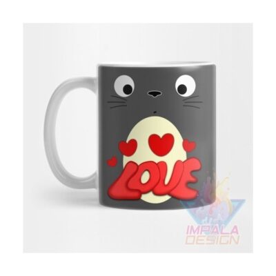Taza Mi Vecino Totoro Satsuke Mei Kusakabe Cerámica Mod01
