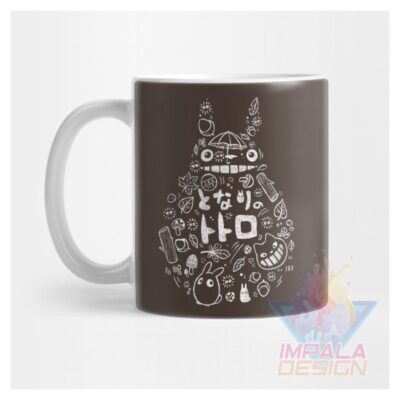 Taza Mi Vecino Totoro Satsuke Mei Kusakabe Cerámica Mod10