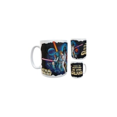 Taza Star Wars Desayuno De Otra Galaxia Cerámica Sable Luz